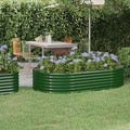 Vidaxl plantenbak 175x100x36 cm gepoedercoat staal groen