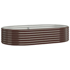 Vidaxl plantenbak 175x100x36 cm gegalvaniseerd staal bruin