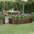 Vidaxl plantenbak 175x100x36 cm gegalvaniseerd staal bruin