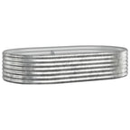 Vidaxl plantenbak 175x100x36 cm gegalvaniseerd staal zilverkleurig