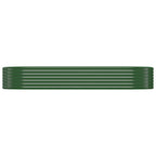 Vidaxl plantenbak 249x100x36 cm gegalvaniseerd staal groen