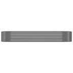 Vidaxl plantenbak 249x100x36 cm gegalvaniseerd staal grijs