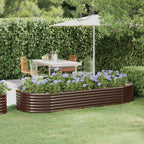 Vidaxl plantenbak 249x100x36 cm gegalvaniseerd staal bruin