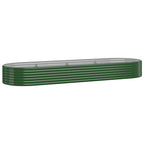 Vidaxl plantenbak 322x100x36 cm gegalvaniseerd staal groen