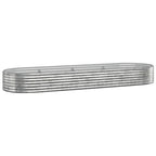 Vidaxl plantenbak 322x100x36 cm gegalvaniseerd staal zilverkleurig