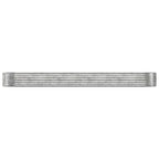 Vidaxl plantenbak 396x100x36 cm gepoedercoat staal zilverkleurig
