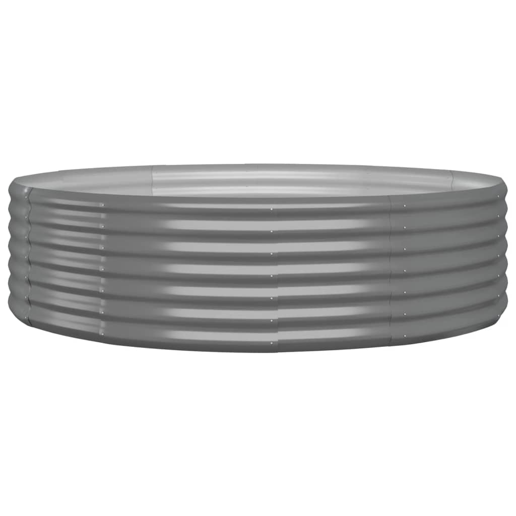 Vidaxl plantenbak 140x140x36 cm gegalvaniseerd staal grijs