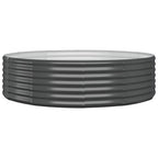 Vidaxl plantenbak 140x140x36 cm gegalvaniseerd staal antracietkleurig