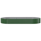 Vidaxl plantenbak 296x140x36 cm gegalvaniseerd staal groen