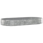 VidaXL Plantenbak 296x140x36 cm gepoedercoat staal zilverkleurig