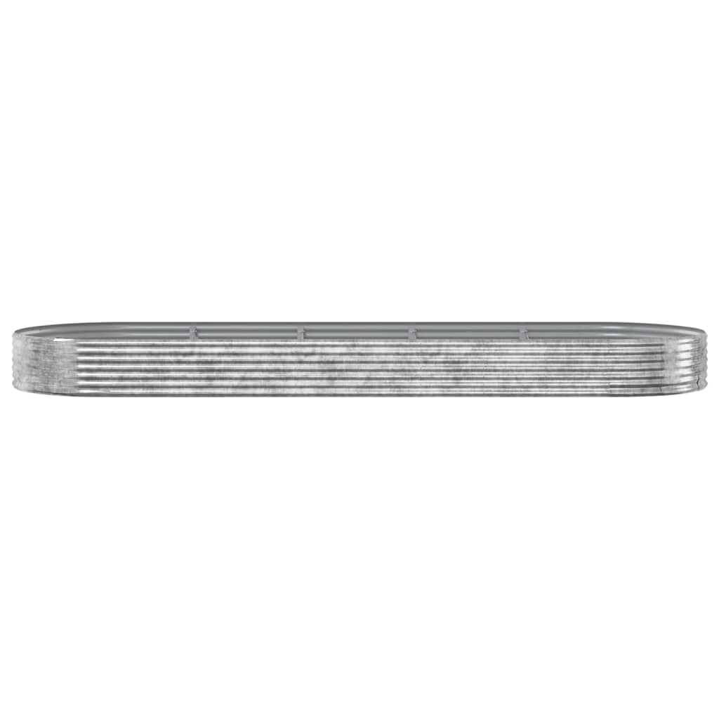 Vidaxl plantenbak 450x140x36 cm gegalvaniseerd staal zilverkleurig