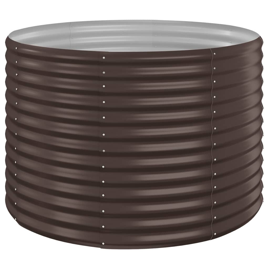 Vidaxl plantenbak 100x100x68 cm gegalvaniseerd staal bruin