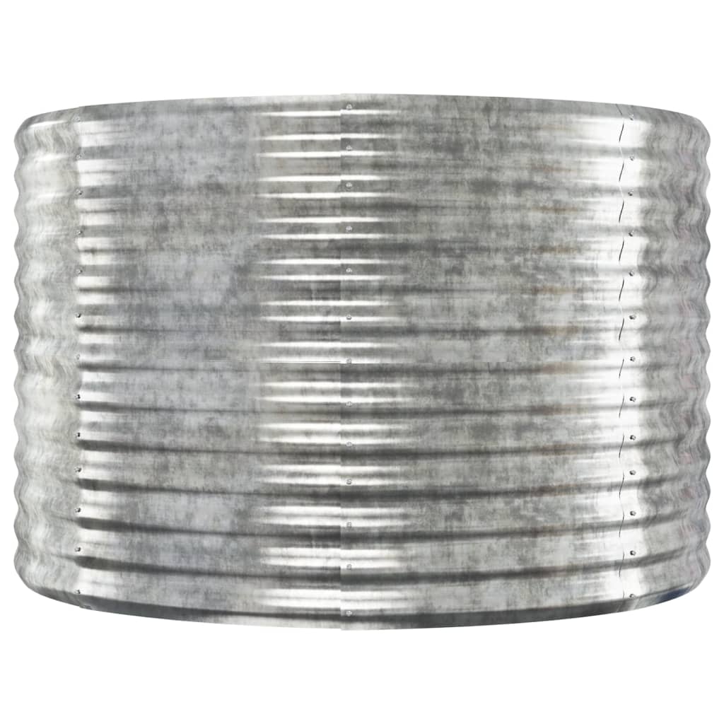 Vidaxl plantenbak 100x100x68 cm gegalvaniseerd staal zilverkleurig