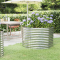 Vidaxl plantenbak 100x100x68 cm gegalvaniseerd staal zilverkleurig
