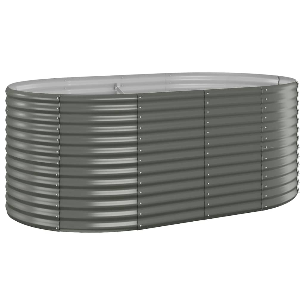 Vidaxl plantenbak 175x100x68 cm gegalvaniseerd staal grijs