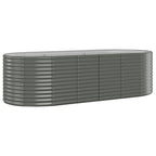 Vidaxl plantenbak 249x100x68 cm gegalvaniseerd staal grijs