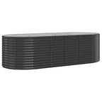 Vidaxl plantenbak 249x100x68 cm gegalvaniseerd staal antracietkleurig