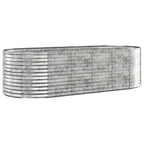 Vidaxl plantenbak 249x100x68 cm gegalvaniseerd staal zilverkleurig