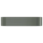 Vidaxl plantenbak 322x100x68 cm gegalvaniseerd staal grijs