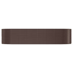Vidaxl plantenbak 322x100x68 cm gegalvaniseerd staal bruin