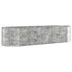 Vidaxl plantenbak 322x100x68 cm gegalvaniseerd staal zilverkleurig