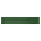 Vidaxl plantenbak 396x100x68 cm gegalvaniseerd staal groen