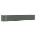 VidaXL Plantenbak 507x100x68 cm gepoedercoat staal grijs