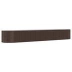 VidaXL Plantenbak 507x100x68 cm gepoedercoat staal bruin