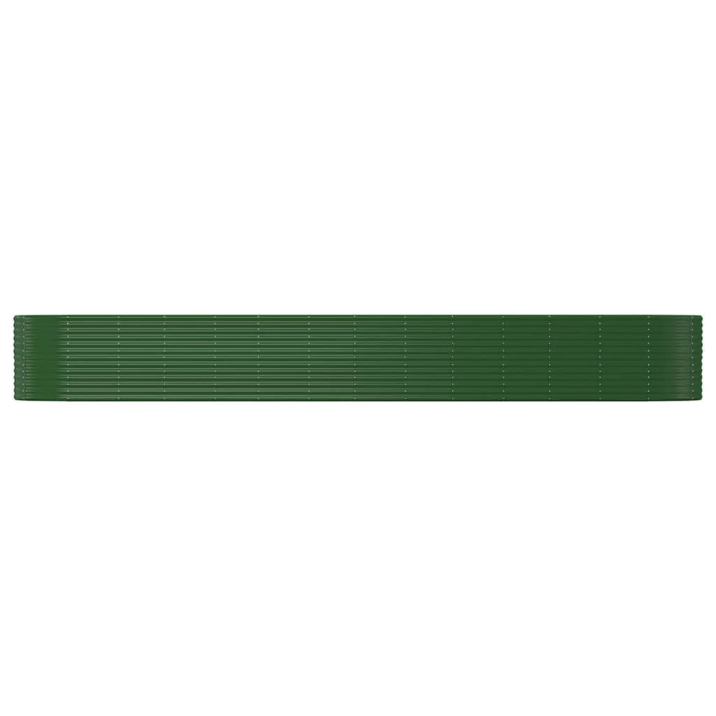 VidaXL Plantenbak 554x100x68 cm gepoedercoat staal groen