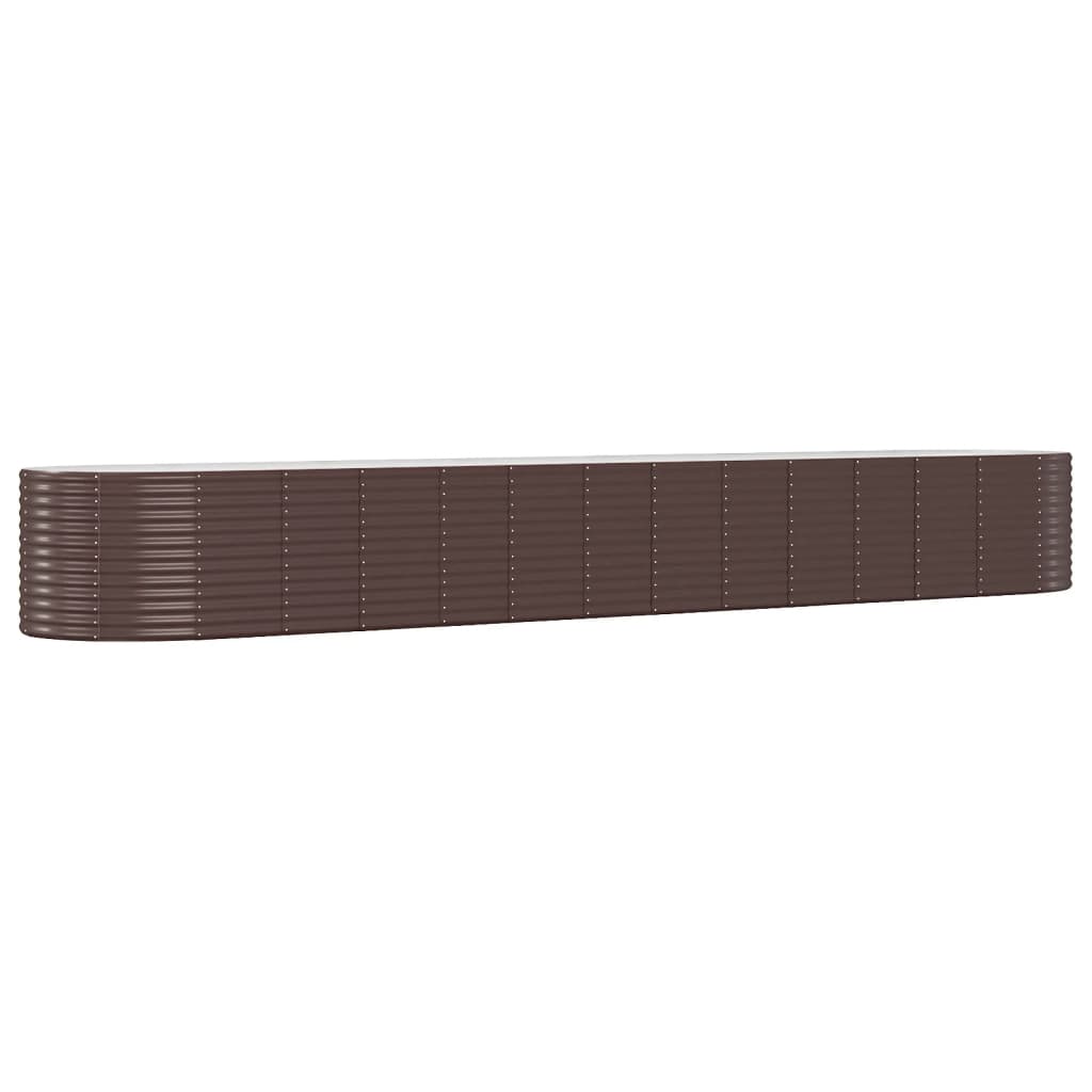 VidaXL Plantenbak 554x100x68 cm gepoedercoat staal bruin