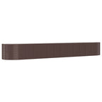 VidaXL Plantenbak 554x100x68 cm gepoedercoat staal bruin