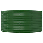 Vidaxl verhoogde tuinbak groen 140x140x68 cm gegalvaniseerd staal