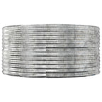 Vidaxl plantenbak 140x140x68 cm gegalvaniseerd staal zilverkleurig