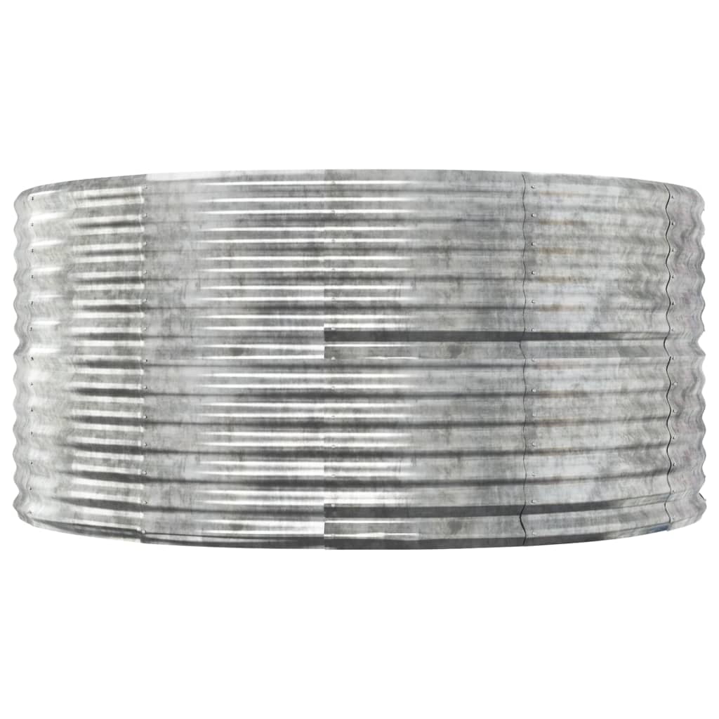 Vidaxl plantenbak 140x140x68 cm gegalvaniseerd staal zilverkleurig