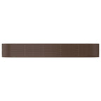 Vidaxl plantenbak 447x140x68 cm gepoedercoat staal bruin