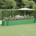 VidaXL Plantenbak 510x140x68 cm gepoedercoat staal groen