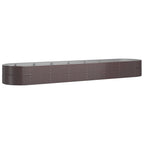 VidaXL Plantenbak 584x140x68 cm gepoedercoat staal bruin
