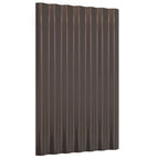 VidaXL Dakpanelen 12 st 60x36 cm gepoedercoat staal bruin