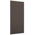 Vidaxl dakpanelen 36 st 80x36 cm gegalvaniseerd staal bruin