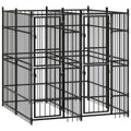 VidaXL Hondenkennel 3,69 m² staal
