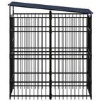 VidaXL Hondenkennel met dak 1,84 m² staal