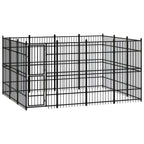 VidaXL Hondenkennel 11,06 m² staal