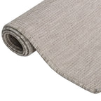 Vidaxl buitenkleed platgeweven 80x250 cm lichtgrijs
