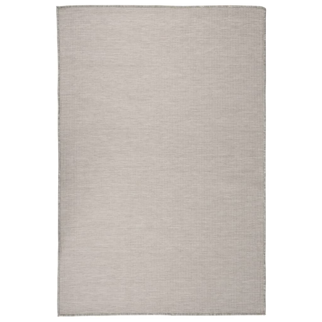 Vidaxl buitenkleed platgeweven 120x170 cm lichtgrijs