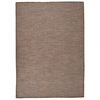 Vidaxl buitenkleed platgeweven 140x200 cm bruin