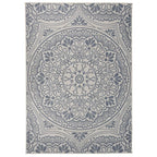 Vidaxl buitenkleed met patroon platgeweven 140x200 cm blauw