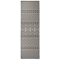 Vidaxl buitenkleed met patroon platgeweven 80x250 cm zwart