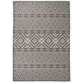 Vidaxl buitenkleed met patroon platgeweven 120x170 cm zwart