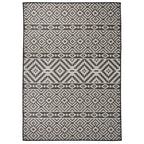 Vidaxl buitenkleed met patroon platgeweven 120x170 cm zwart