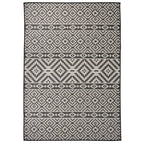 Vidaxl buitenkleed met patroon platgeweven 140x200 cm zwart